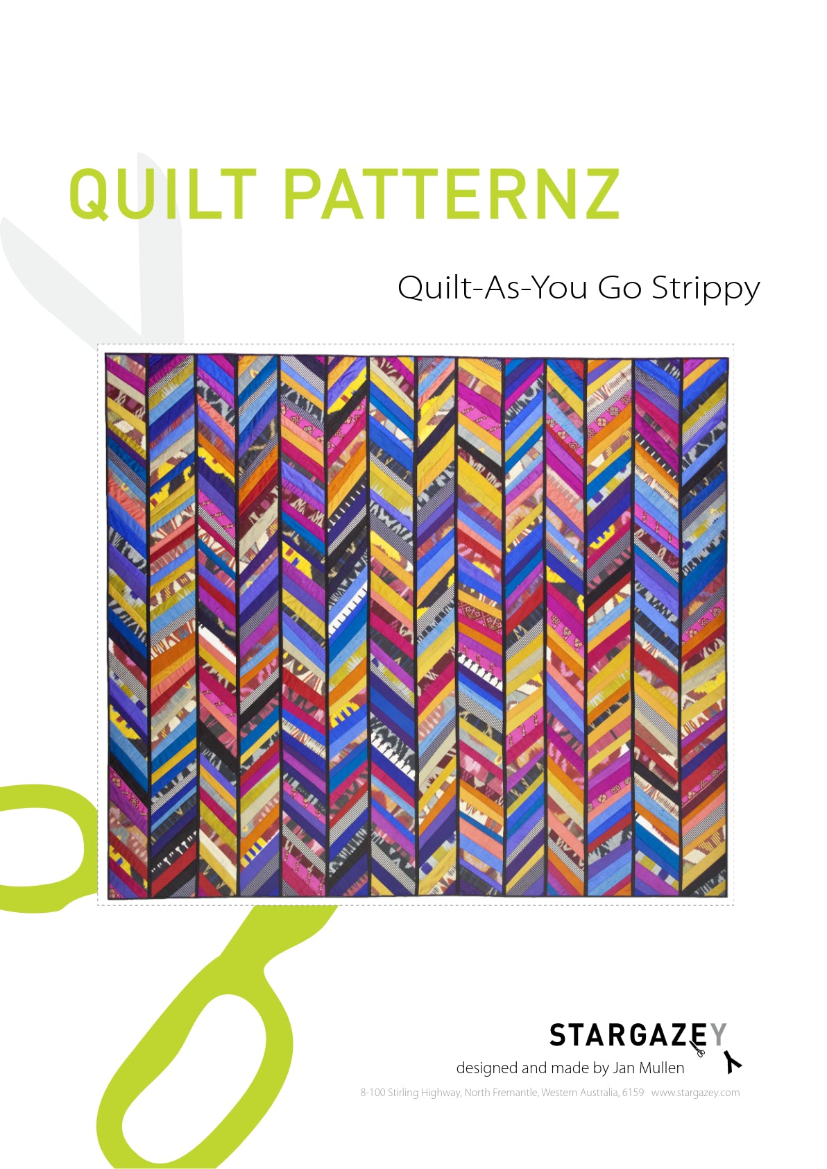 Quilt As You Go Strippy Quilting Pattern Front Page