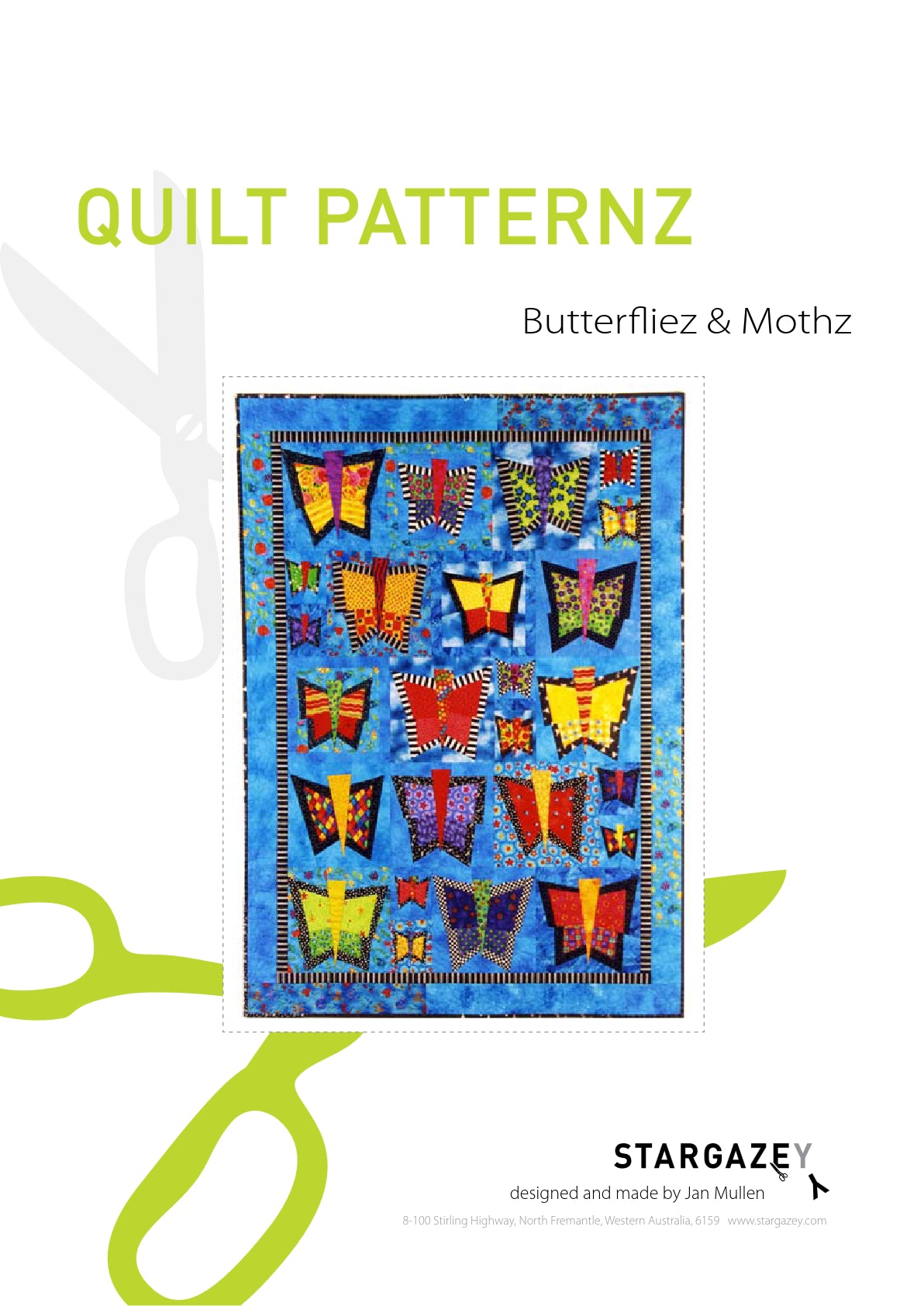 Butterfliez Quilting Pattern Front Page