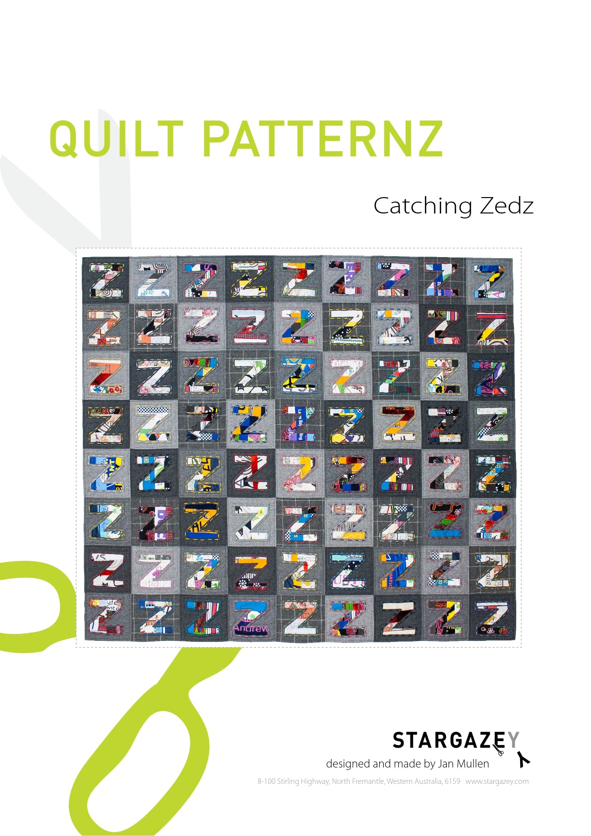Catching Zedz Quilting Pattern Front Page