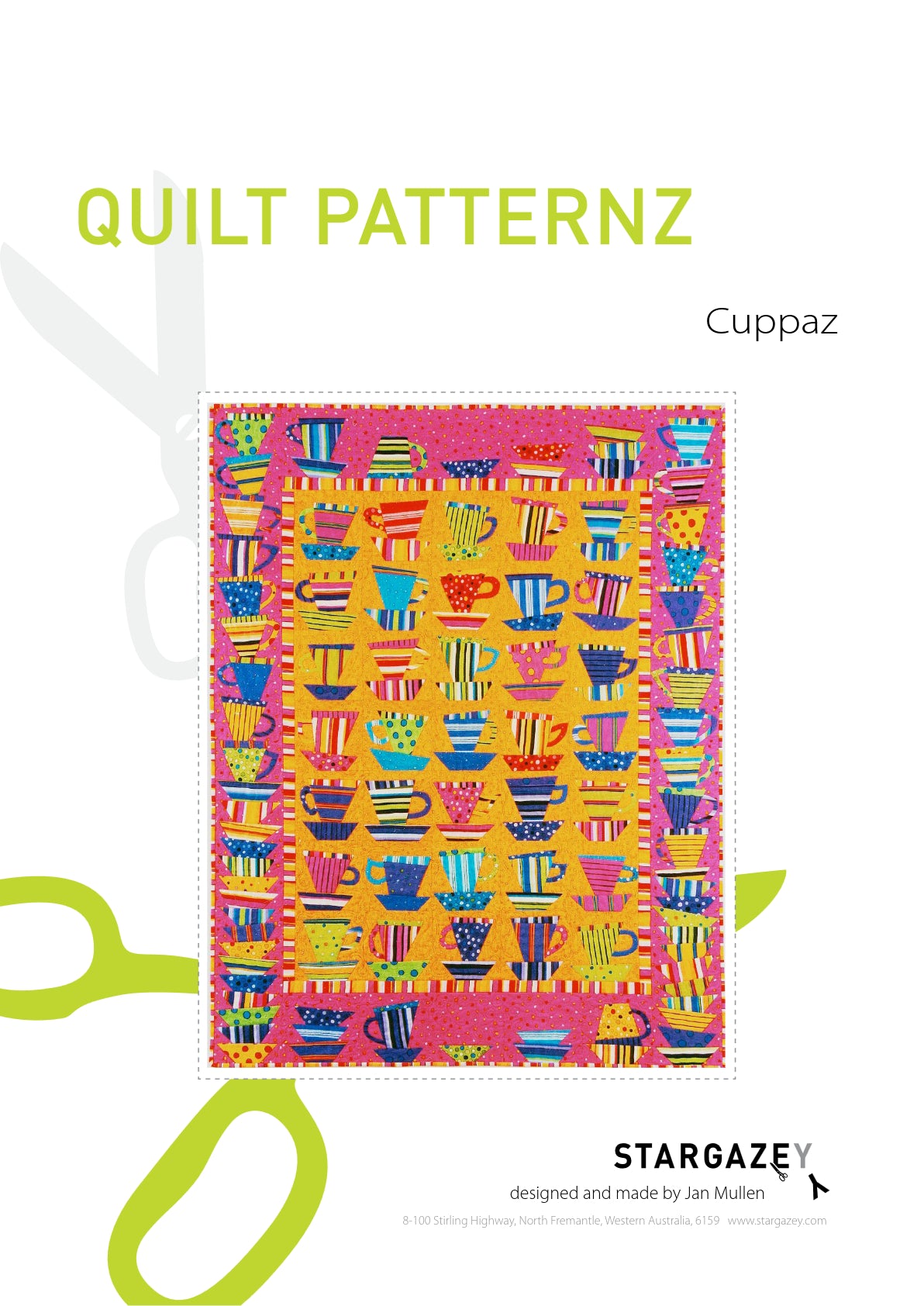 Cuppaz Quilting Pattern Front Page