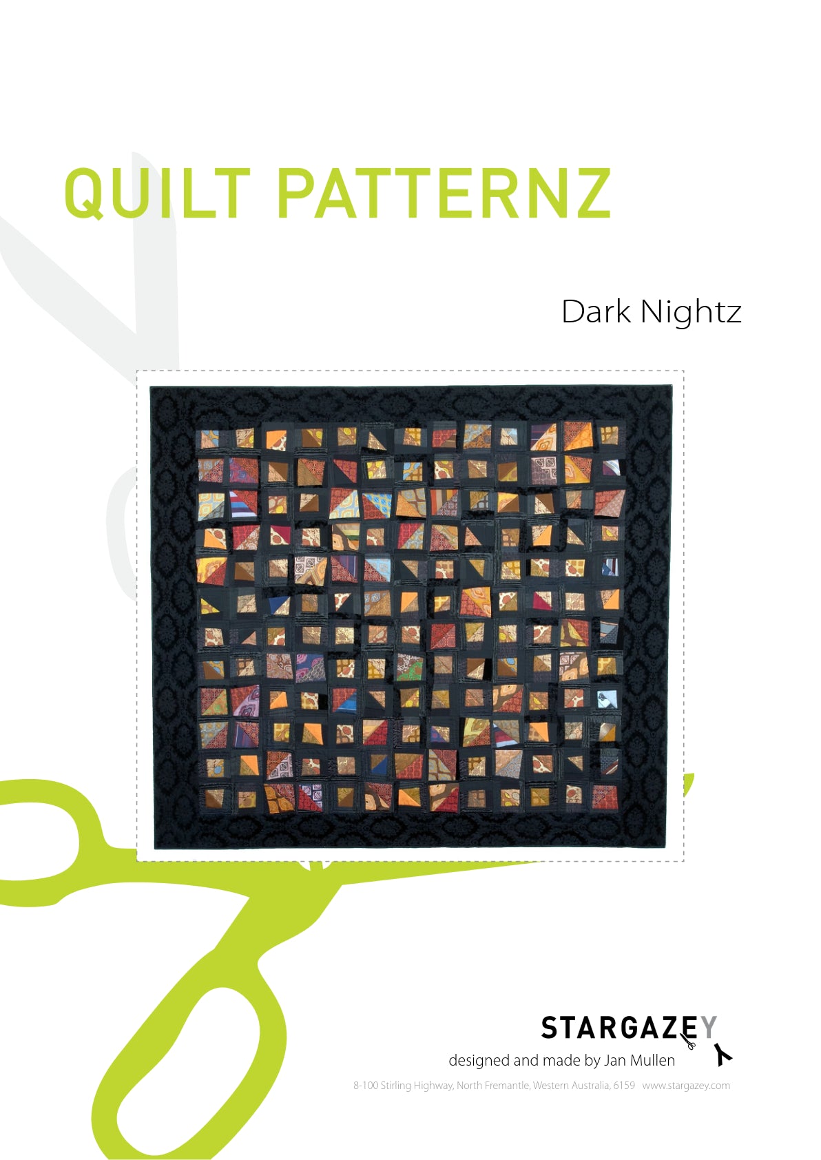Dark Nightz Quilting Pattern Front Page