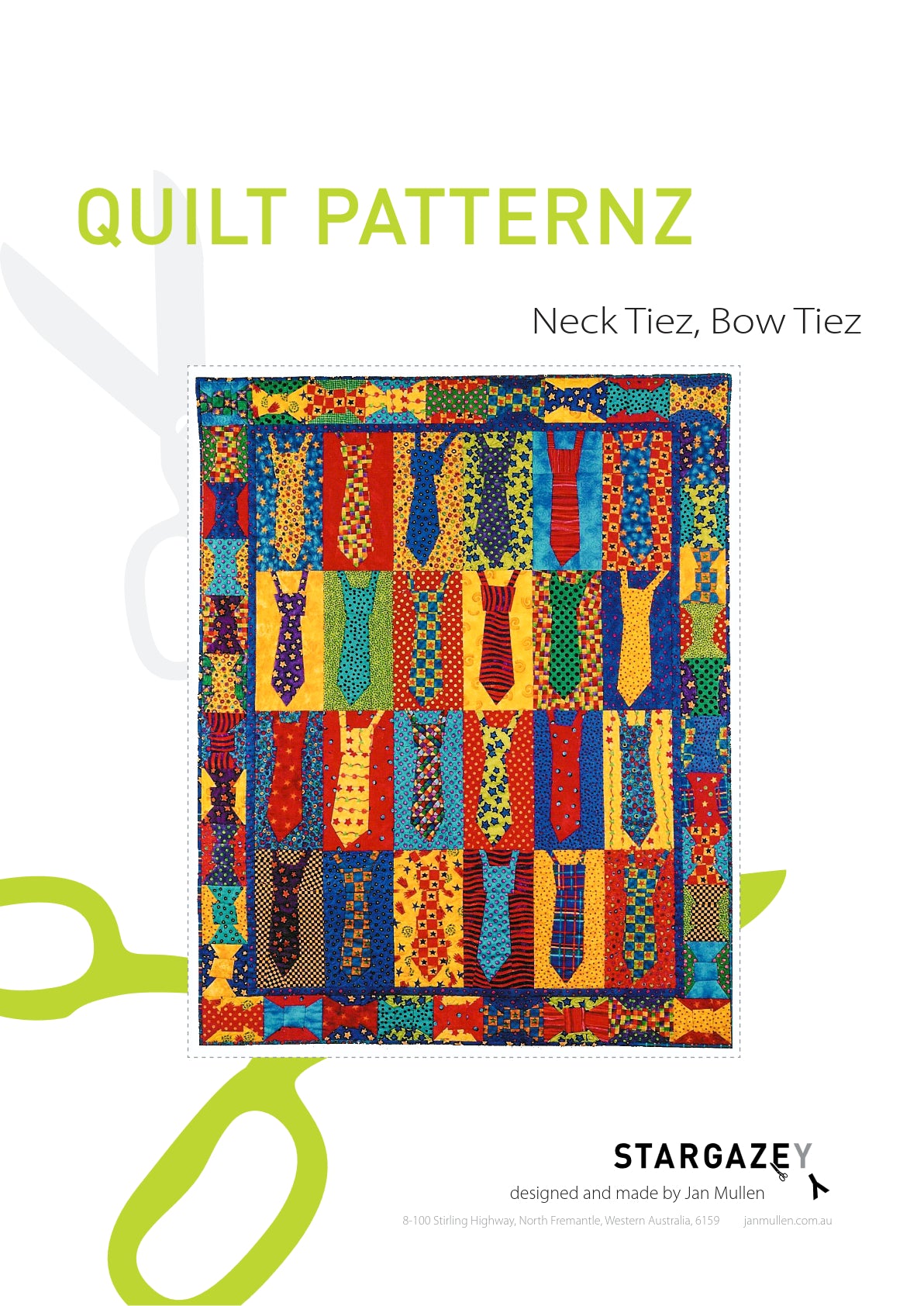 Neck Tiez Bow Tiez Quilting Pattern Front Page