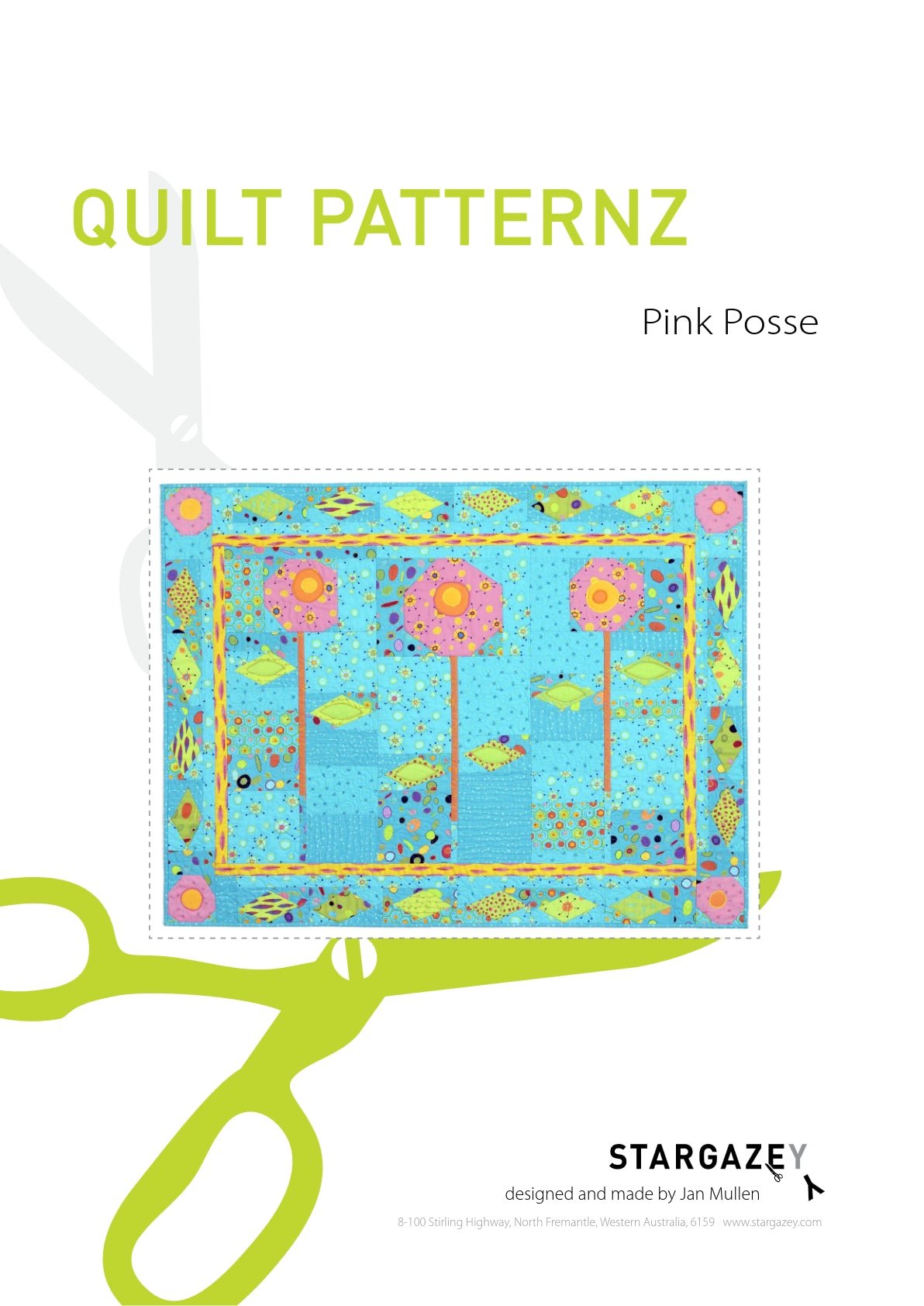 Pink Posse Quilting Pattern Front Page