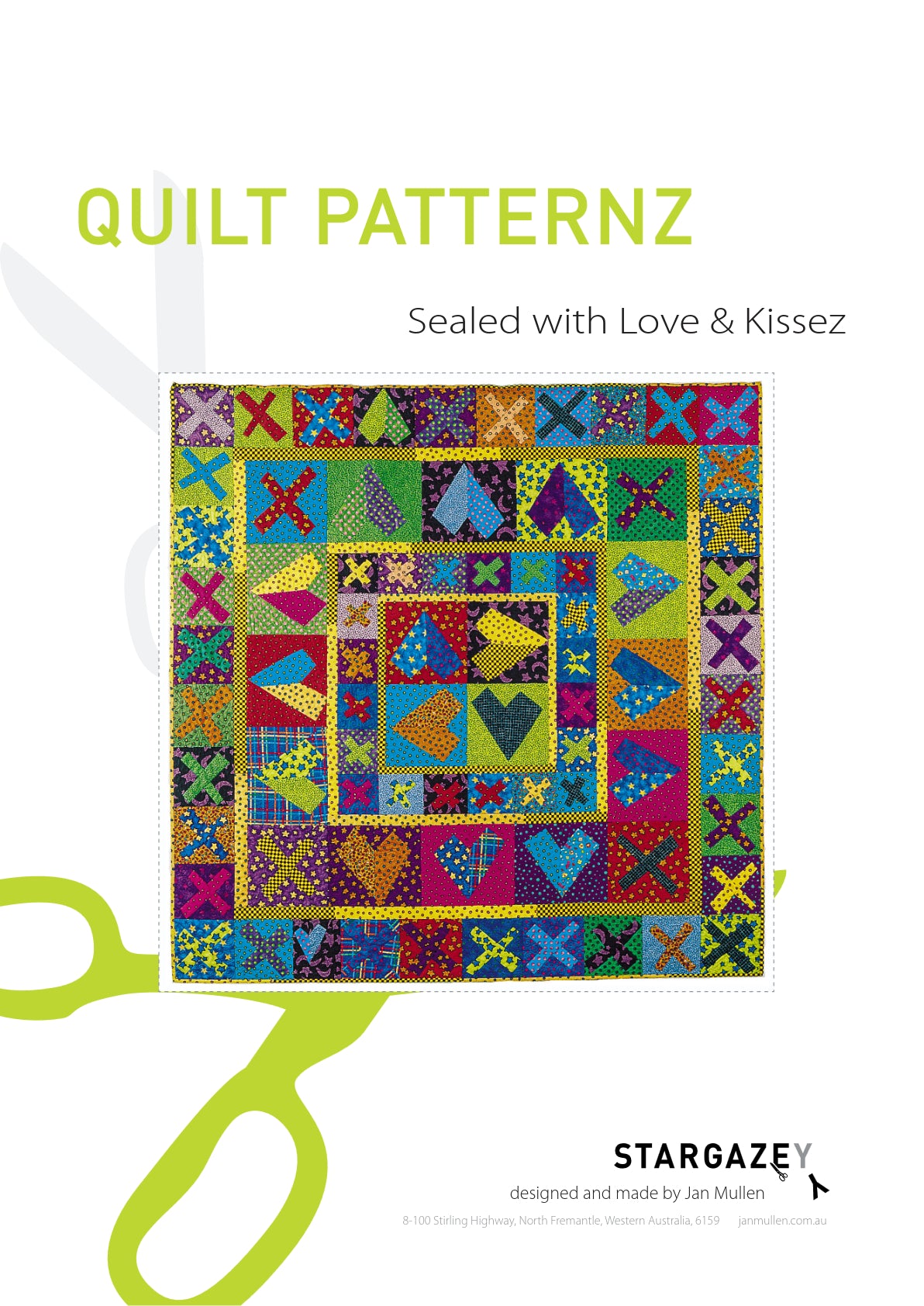 Sealed with Love and Kissez 2 Quilting Pattern Front Page