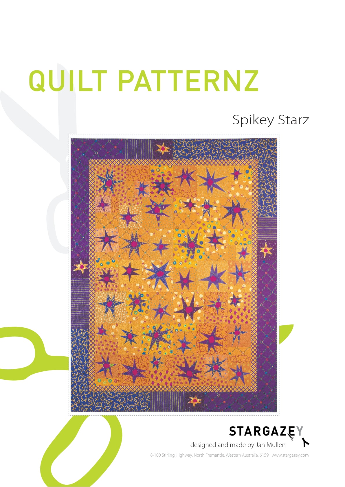 Spikey Starz Quilting Pattern Front Page