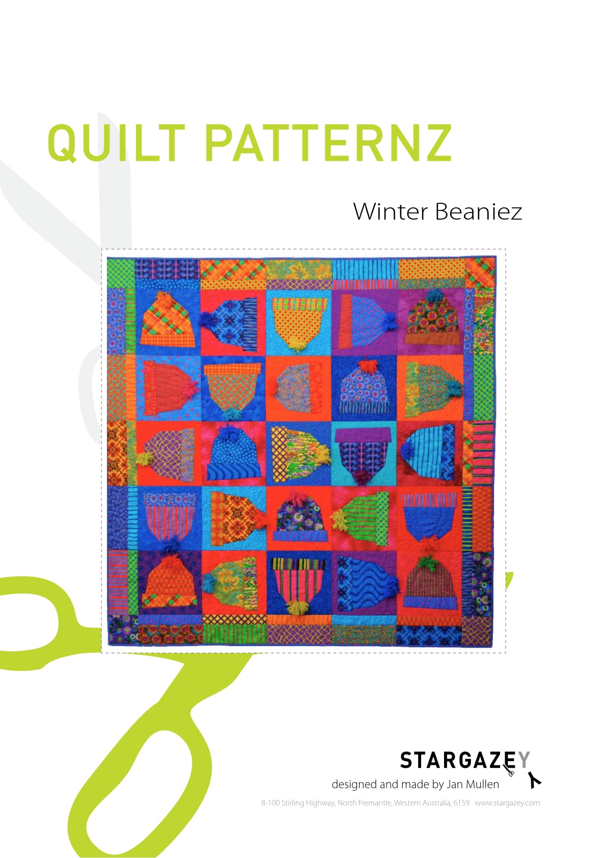 Winter Beaniez Quilting Pattern Front Page