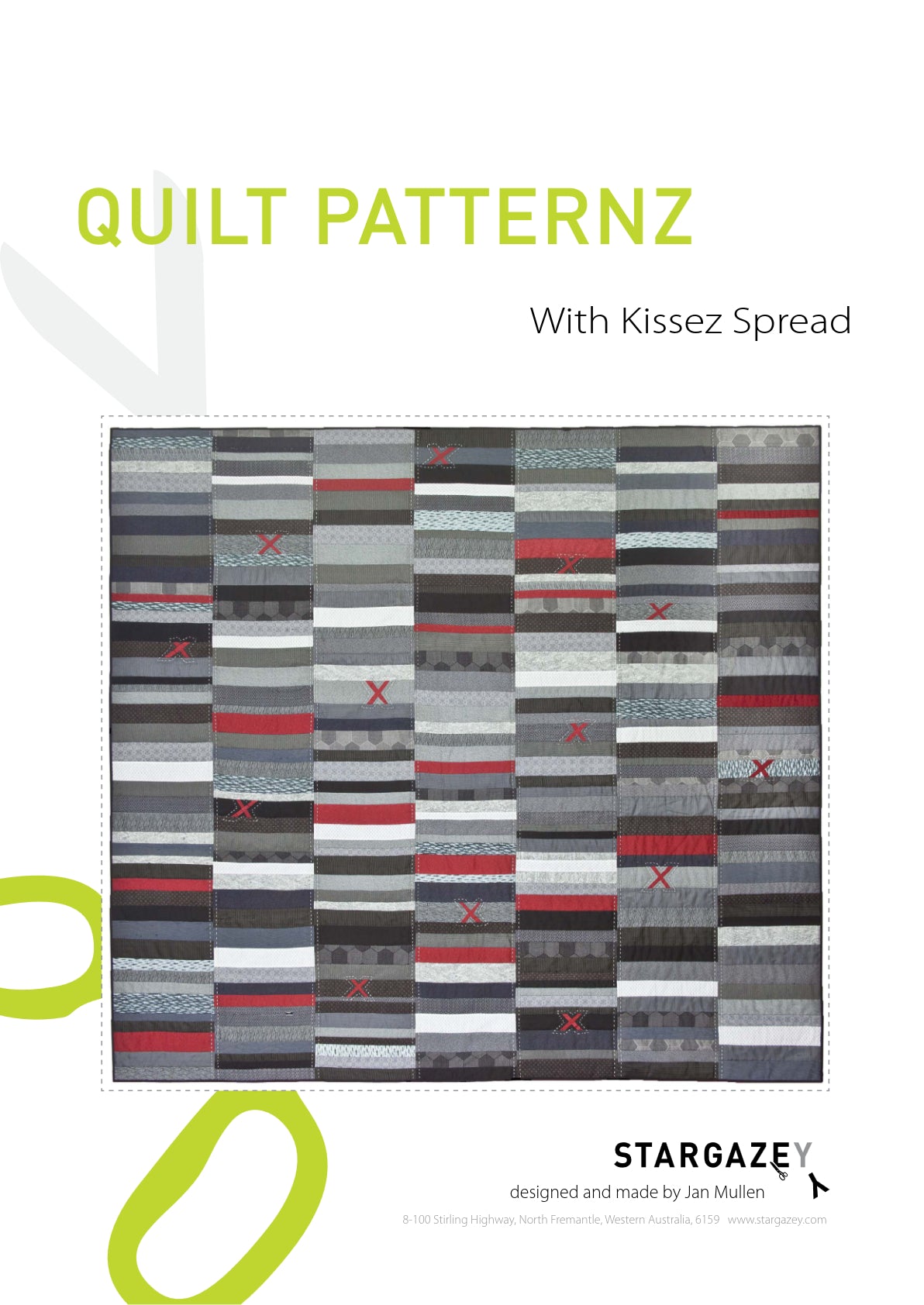 With Kissez Spread Quilting Pattern Front Page