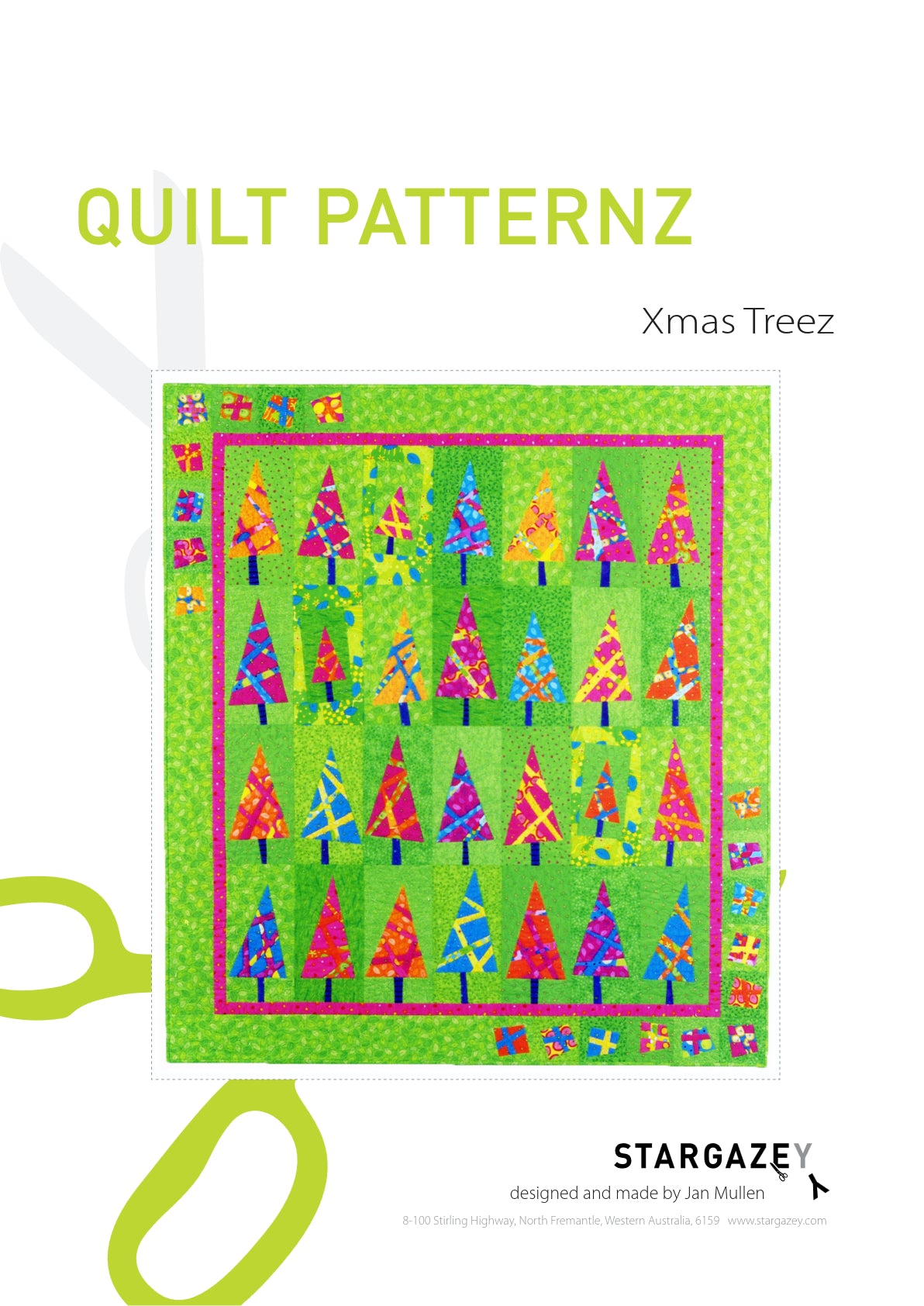 Xmas Treez Quilting Pattern Front Page